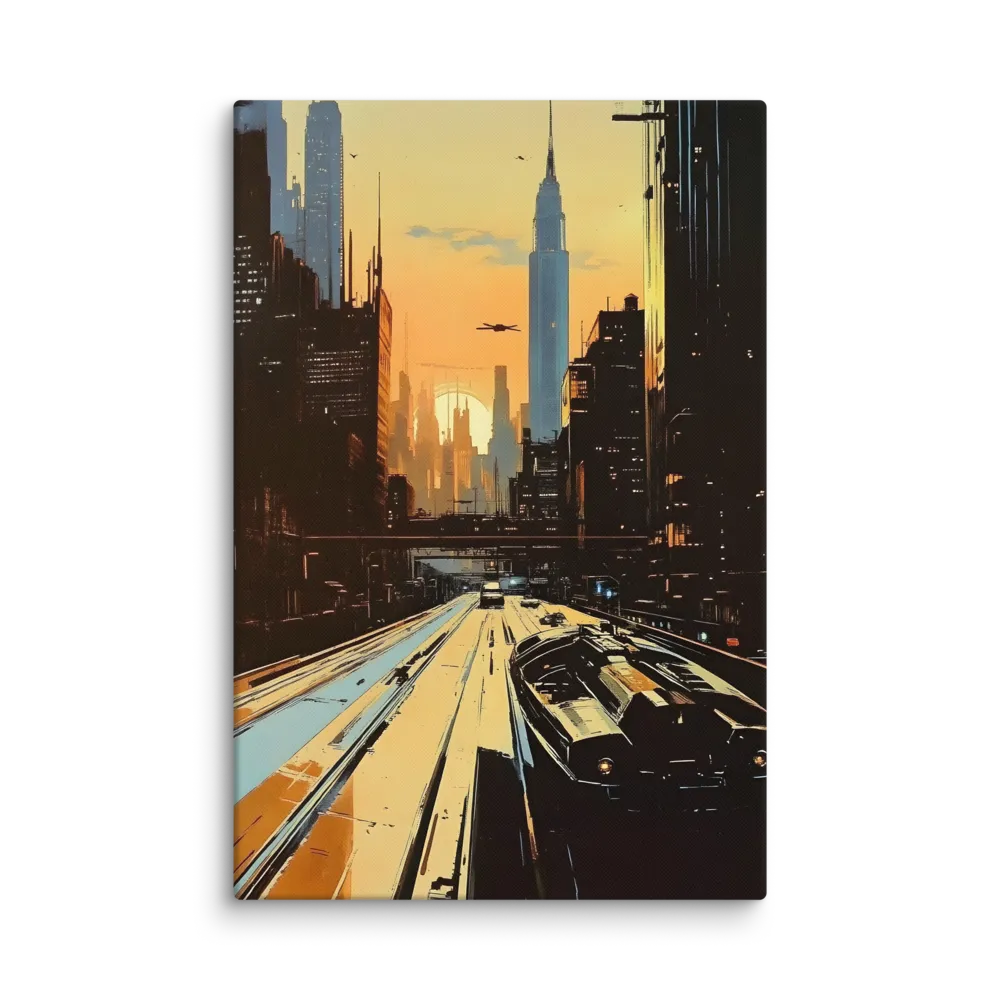 Metro Nexus: A Futuristic Cityscape | Canvas | 32″×48″