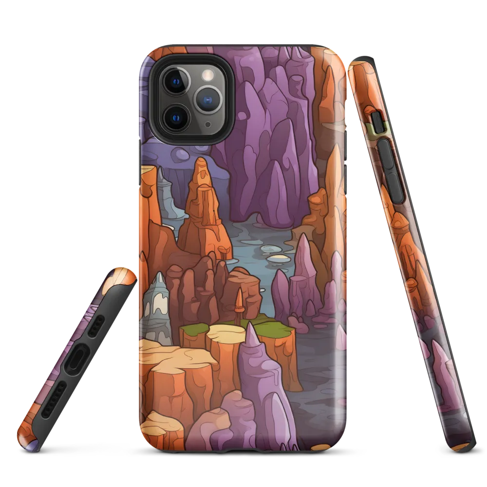 Vibrant Rockscape: A Digital Odyssey | Phone Case |  11 Pro Max | Tough Case | Glossy