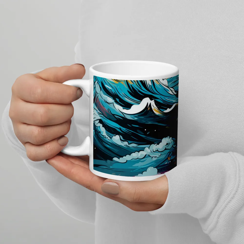 Turbulent Seas: A Lighthouse Adventure | Mug with White inside | 11 oz