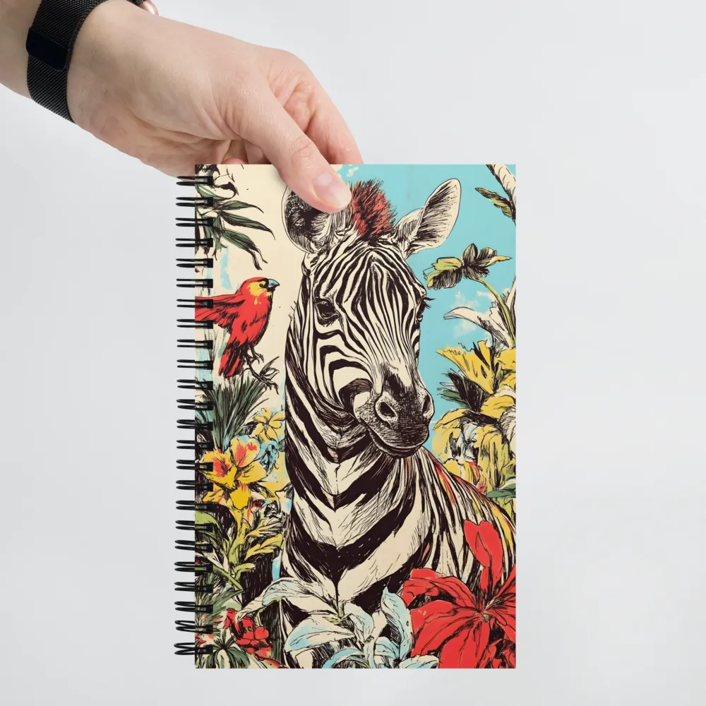 Zebra in Tropical Reverie | Spiral Notebook