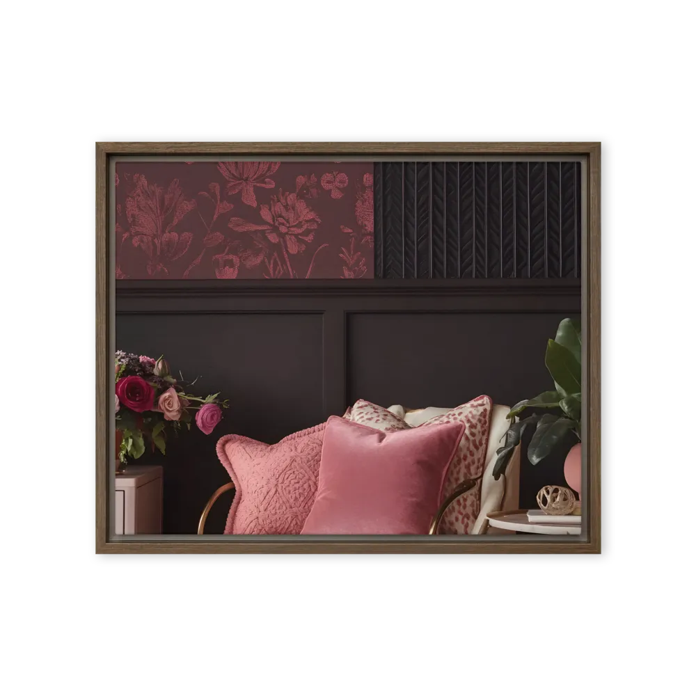 Elegance in Contrast: A Modern Interior Design | Canvas with Brown Frame | 16″×20″