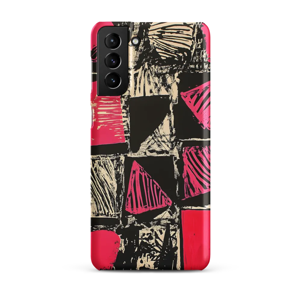 Geometric Symphony in Pink and Black