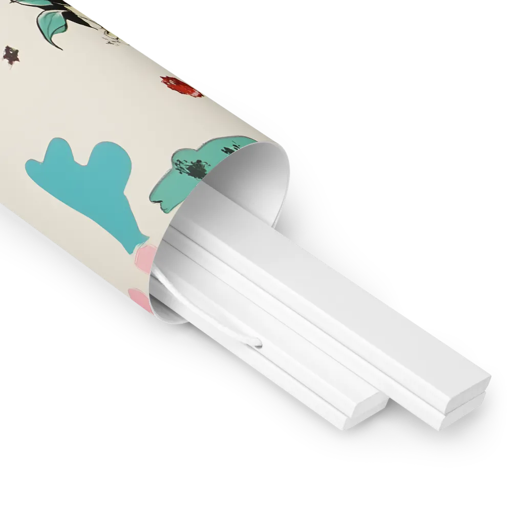 Whimsical Garden Reverie | Poster With White Wood Hanger | 16″×16″