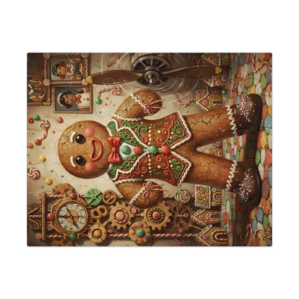 Gingerbread Guardian 
 Jigsaw Puzzle in Tin Box