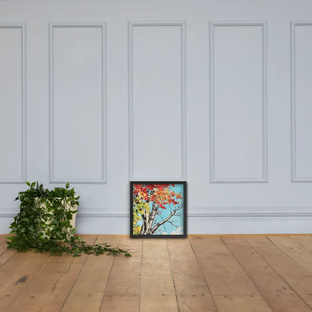 Autumn's Embrace | Poster with Black Frame | 14″×14″