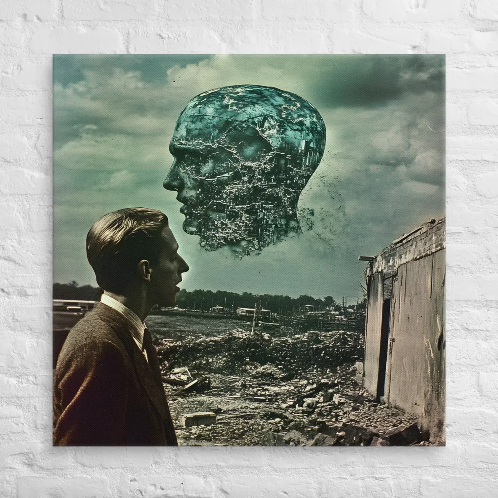 Ethereal Reflections: Identity in a Fragmented World | Canvas | 37″×37″