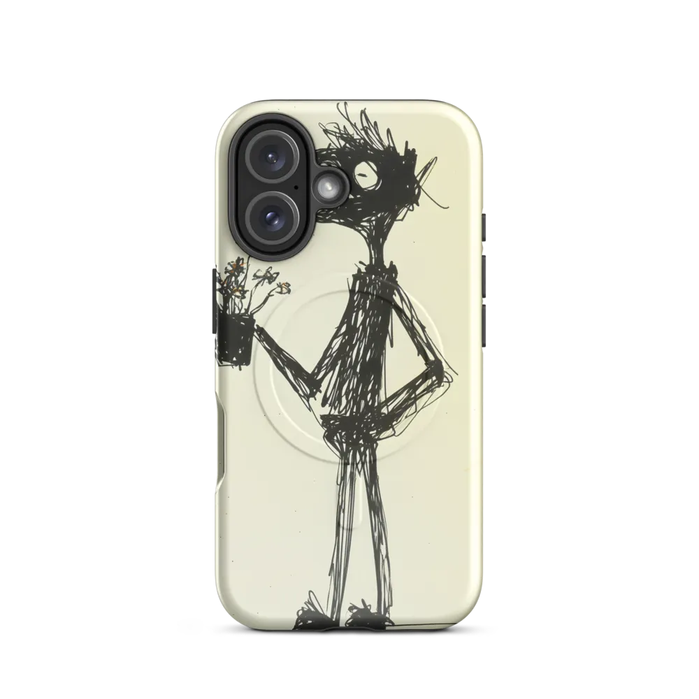 Whimsical Figure with Flowers