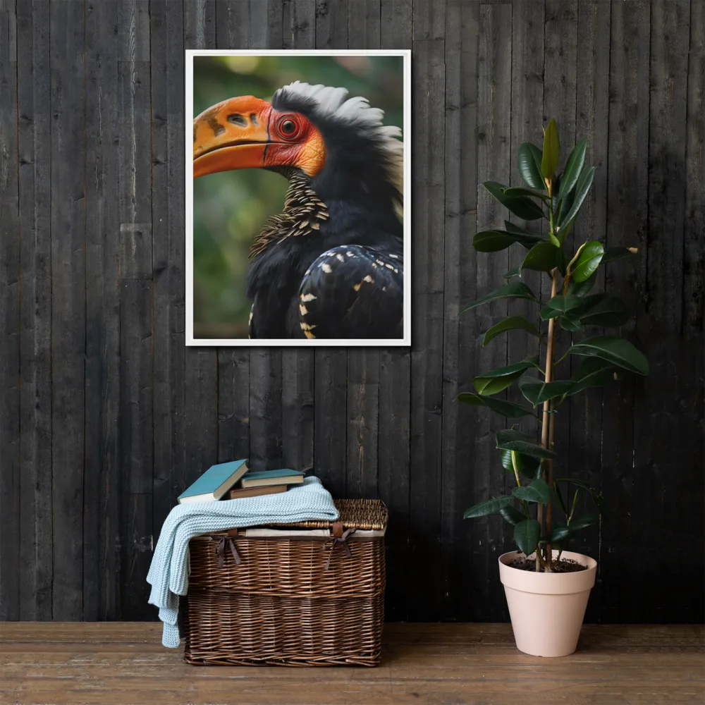 Majesty of the Hornbill | Canvas with White Frame | 24″×32″