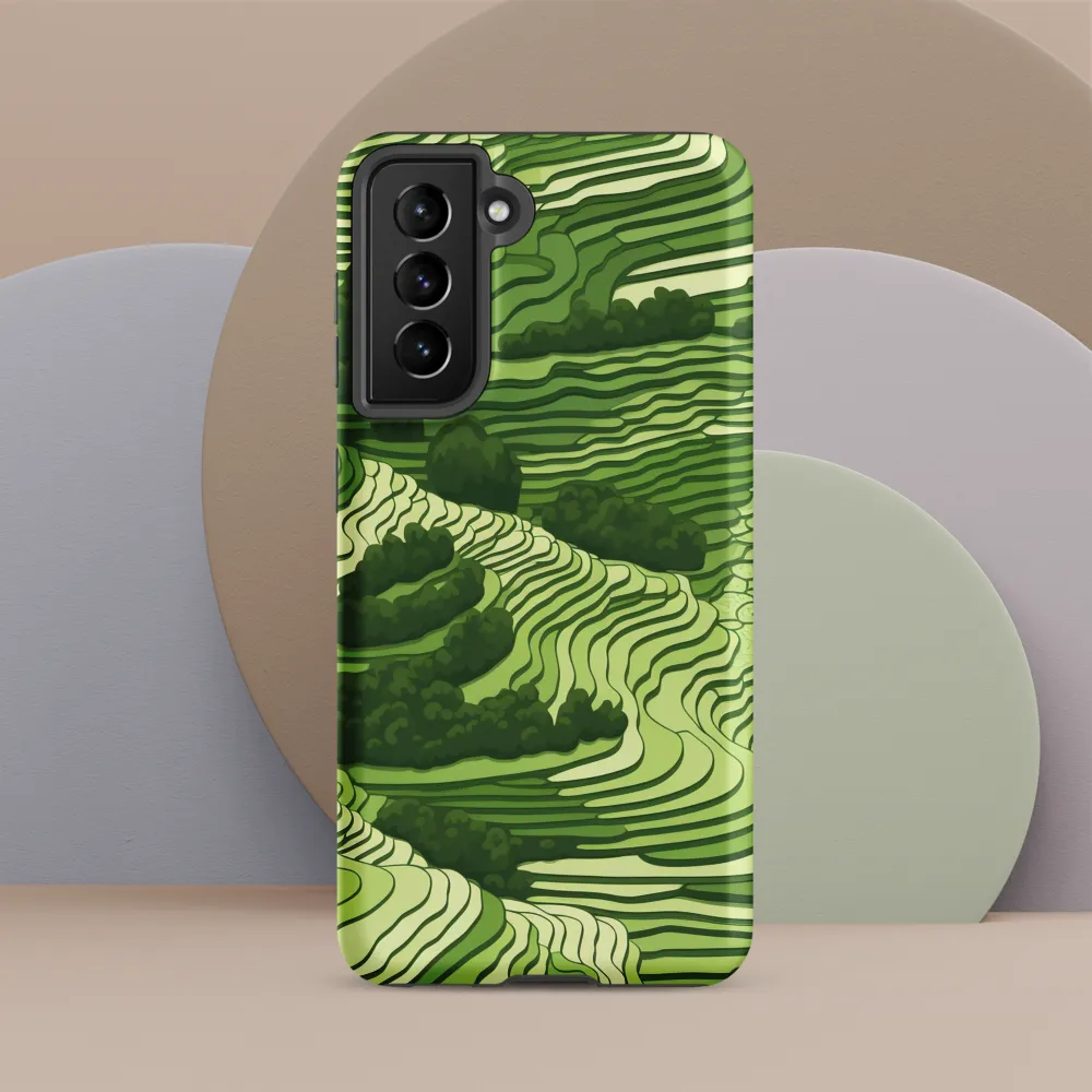 Waves of Green: An Abstract Landscape