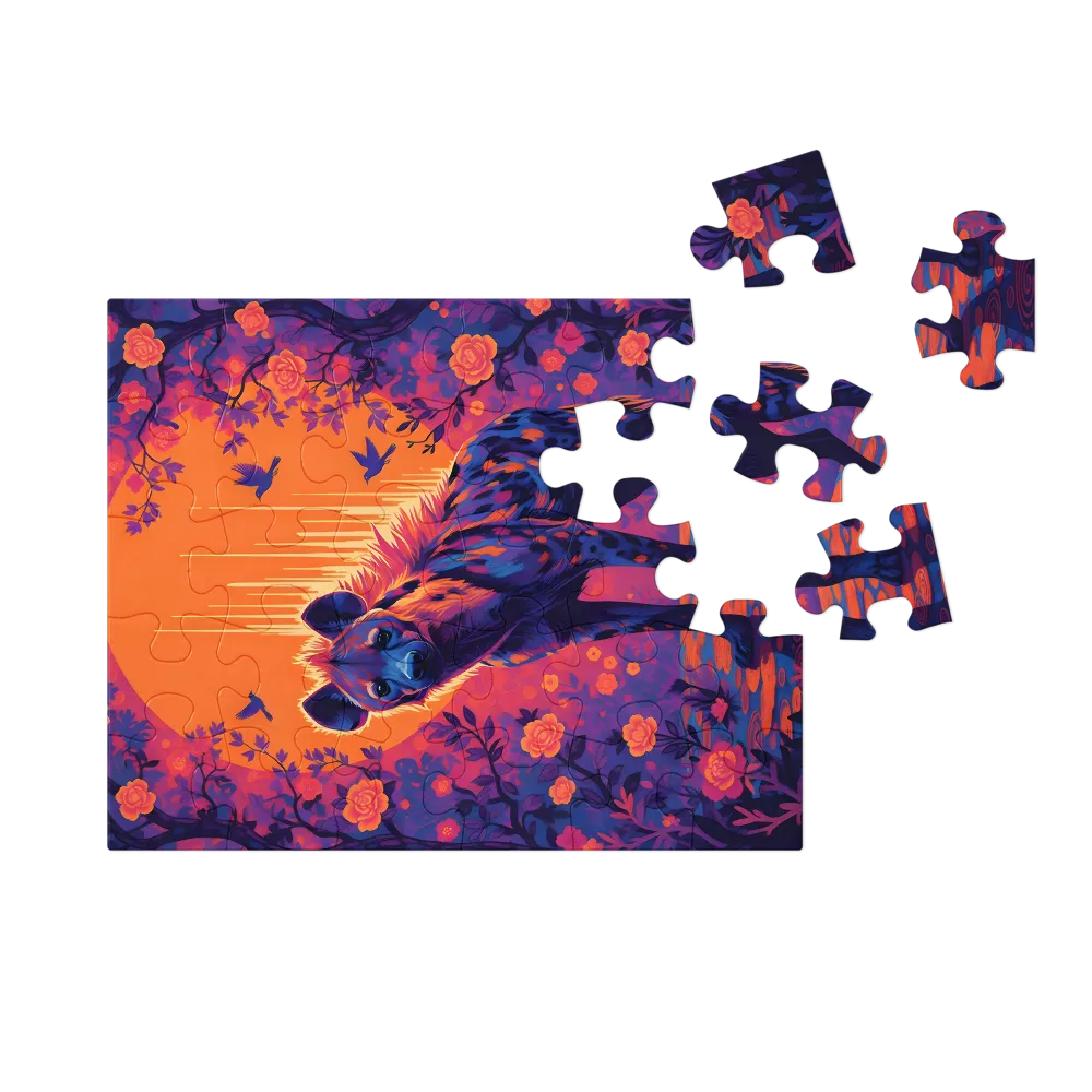 Neon Hyena 
 Jigsaw Puzzle in Tin Box