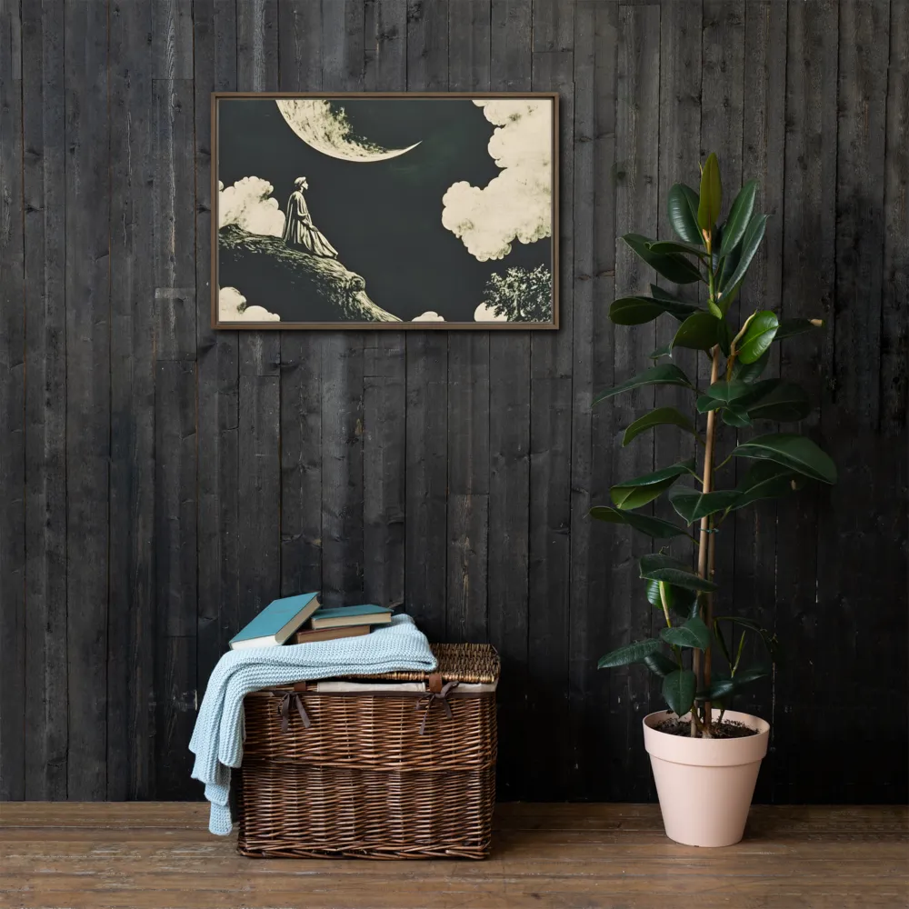 Whispers of the Moon | Canvas with Brown Frame | 20″×30″