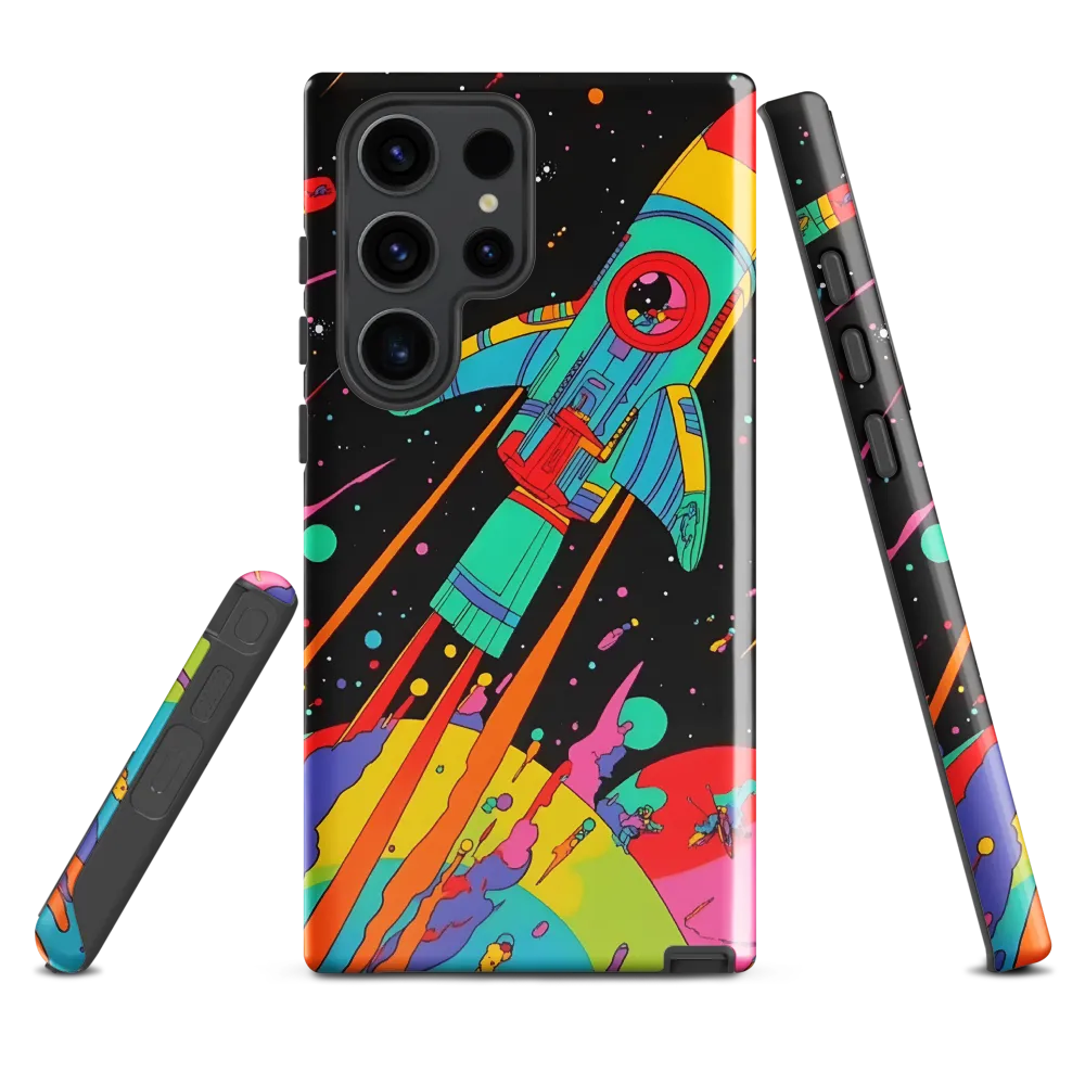 Cosmic Voyage: The Neon Lift-Off