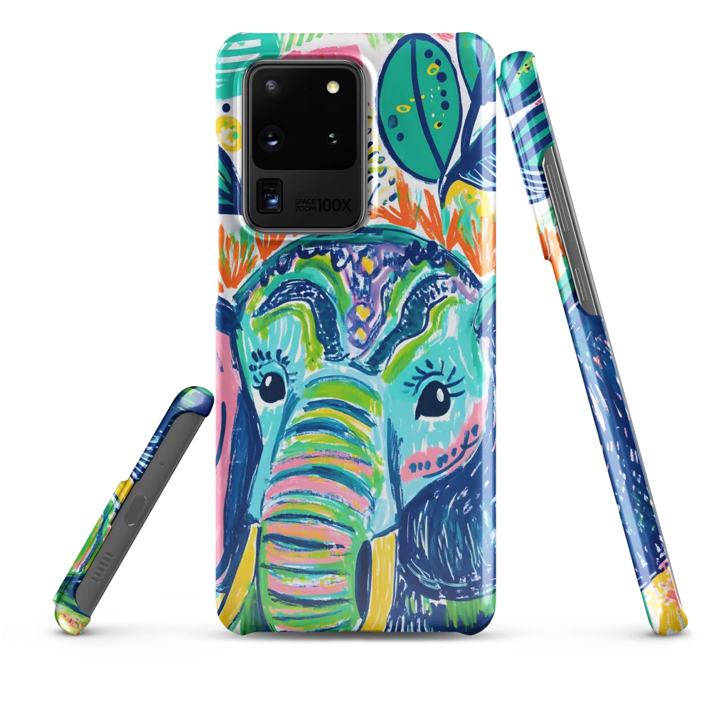 Whimsical Elephant Portrait | Phone Case |  S20 Ultra | Snap Case | Glossy