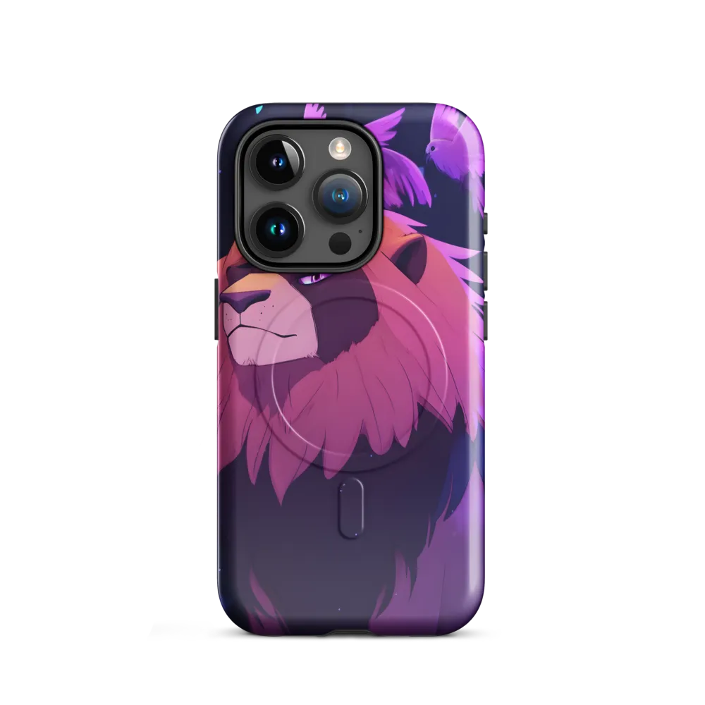 Regal Serenity: The Majestic Lion | Phone Case |  15 Pro | MagSafe® Tough Case | Glossy