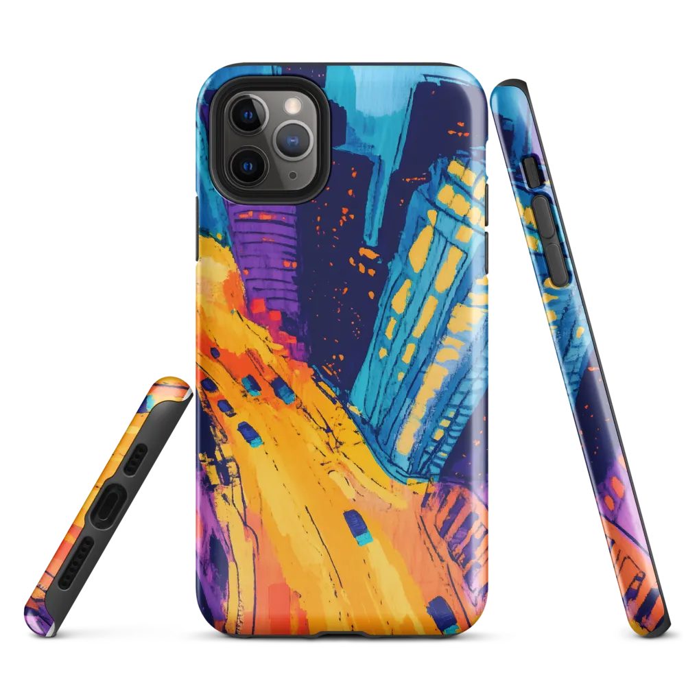 Electric City Nightscape | Phone Case |  11 Pro Max | Tough Case | Glossy