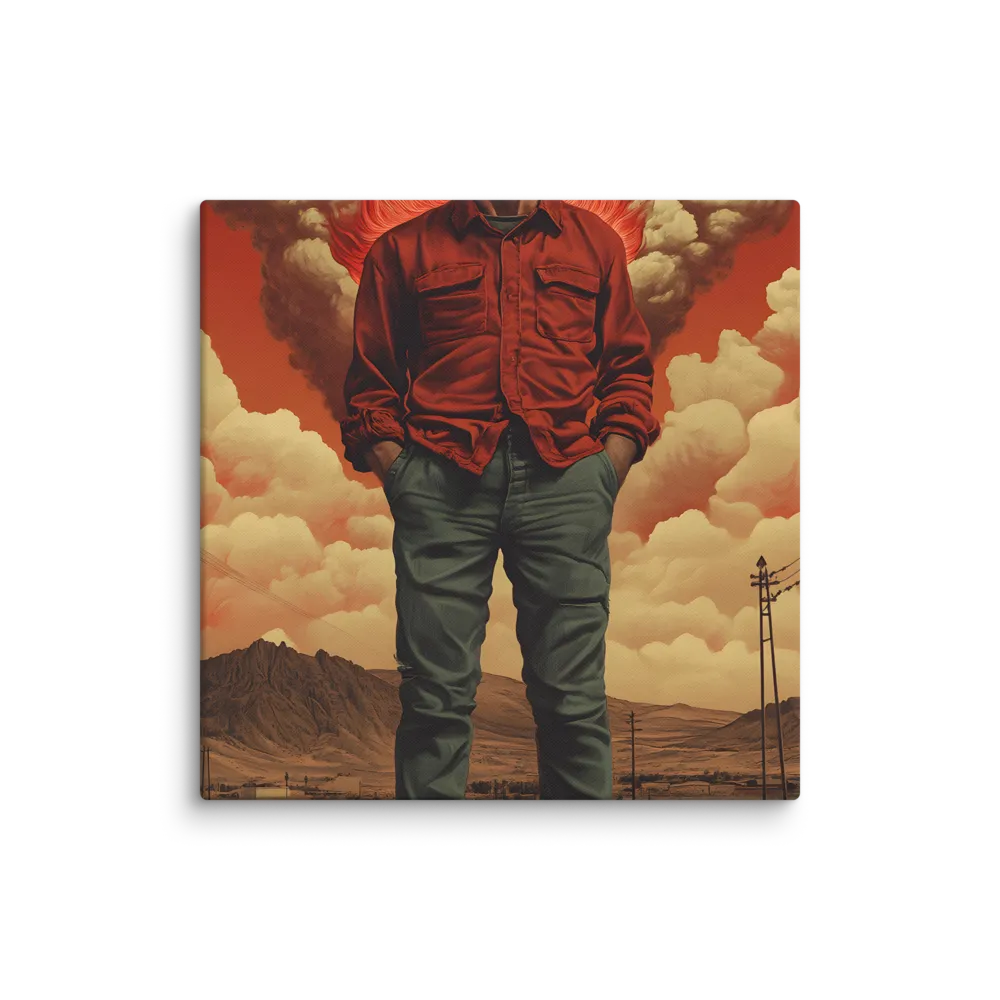 Defiant Spirit in a Surreal Landscape | Canvas | 32″×32″