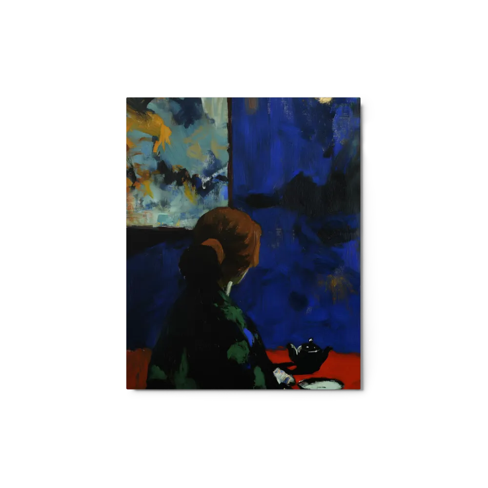 Contemplation Under the Night Sky | Metal Print | 8″×10″