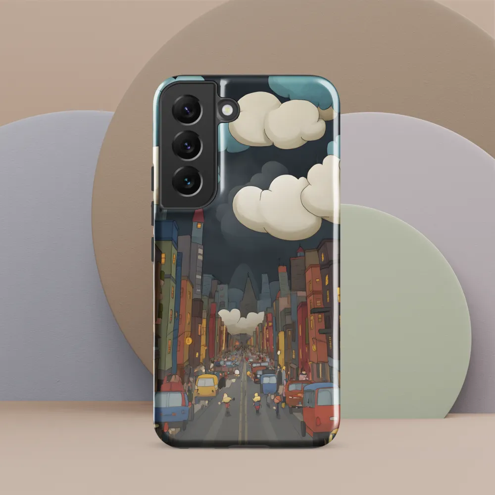 Urban Symphony: A City Awakens at Dusk | Phone Case |  S22 | Tough Case | Glossy