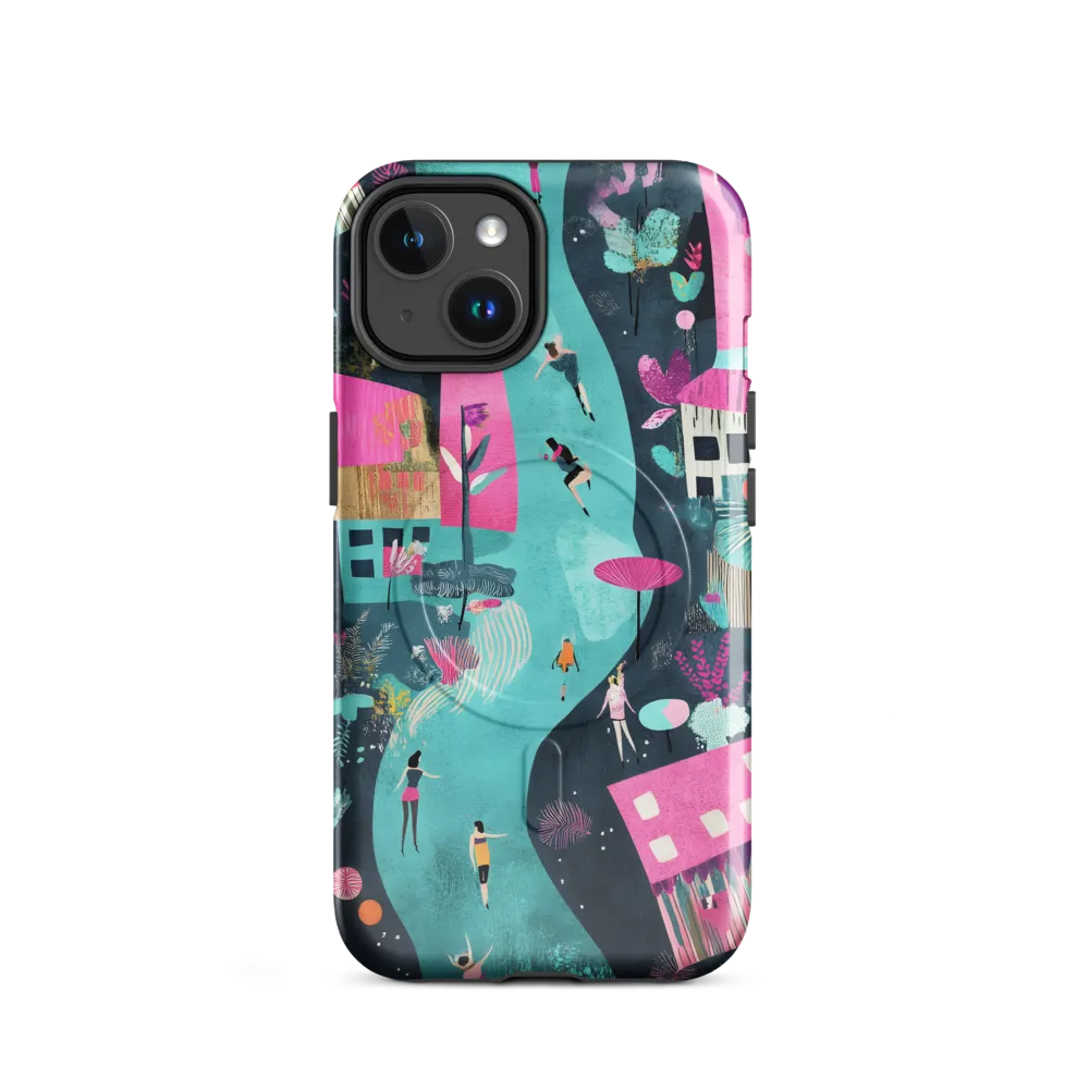 Whimsical Journey Through a Vibrant Landscape | Phone Case |  14 | MagSafe® Tough Case | Glossy