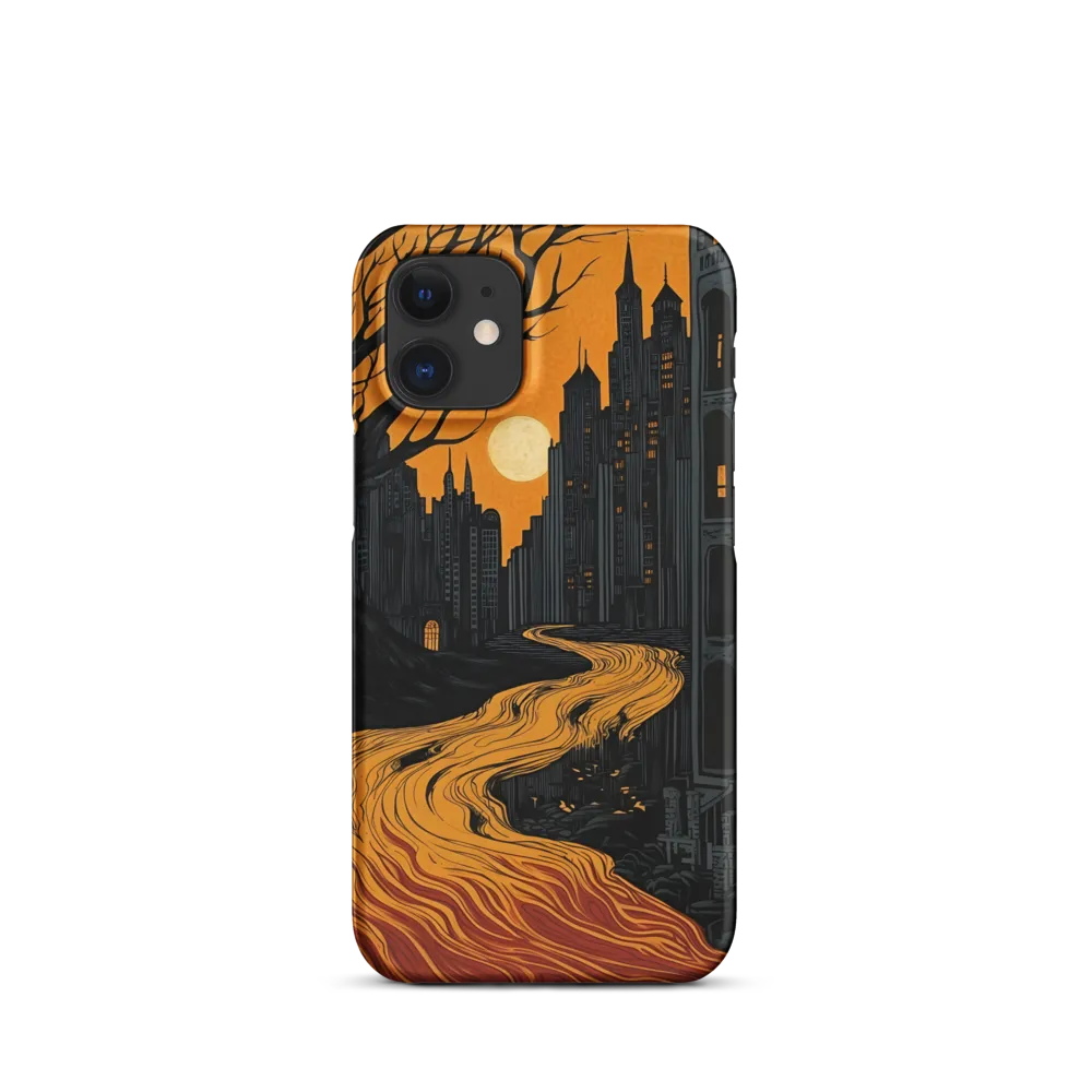 Eerie Cityscape: A Haunting Reflection | Phone Case |  12 Mini | Snap Case | Matte
