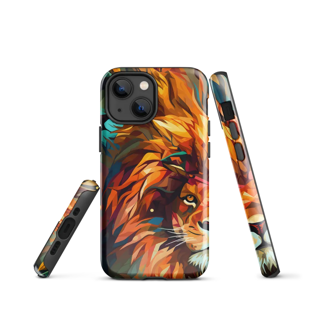 Majestic Gaze: The Polygonal Lion
