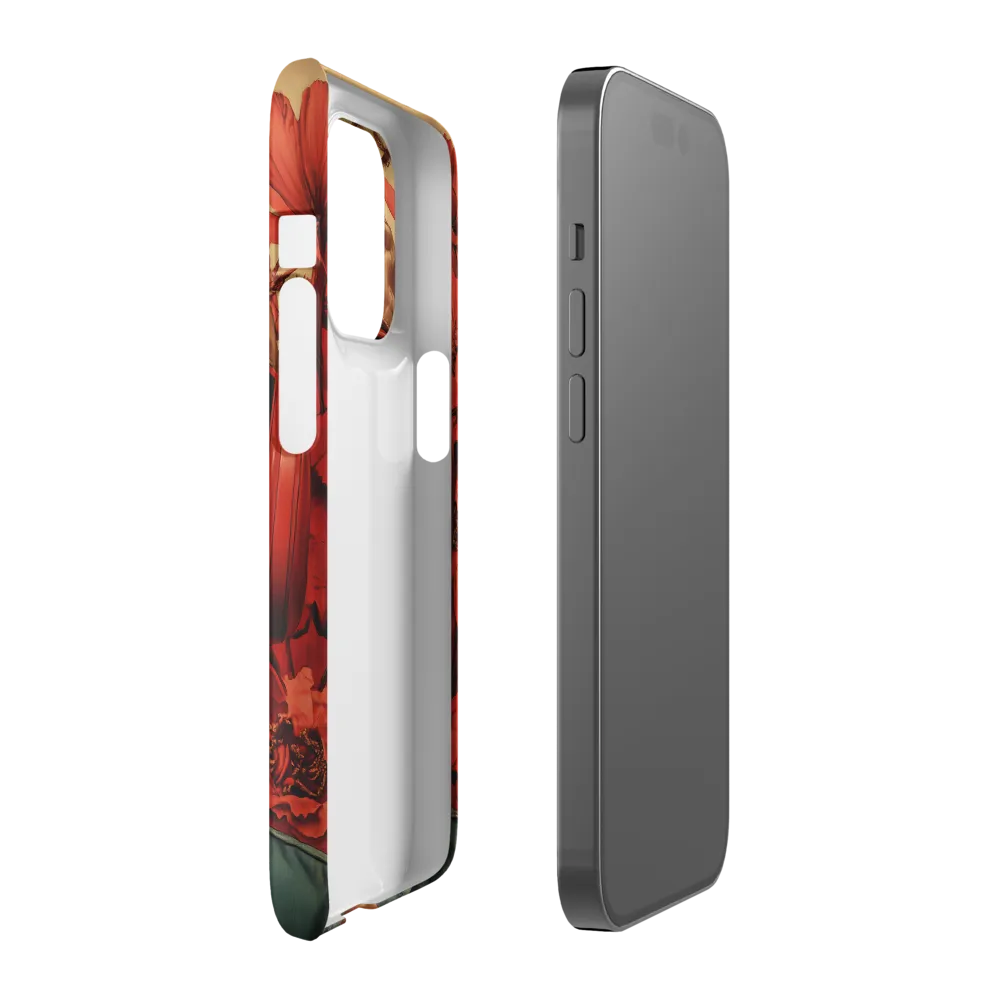 Defiant Portrait in a Floral Realm | Phone Case |  14 Pro | Snap Case | Matte