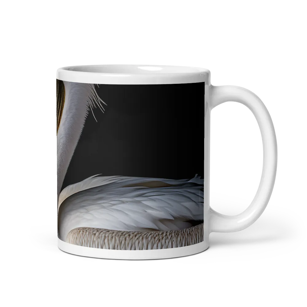 Elegance in White: The Pelican | Mug with White inside | 11 oz