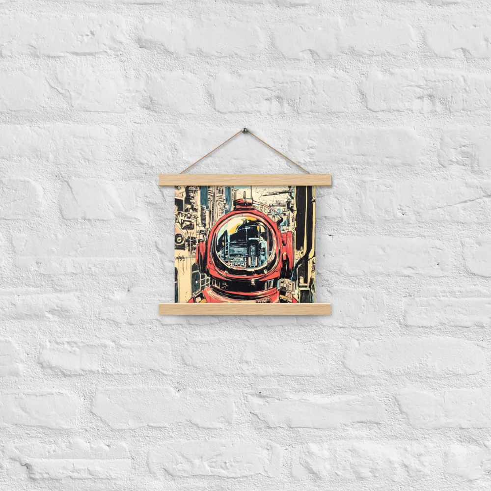 Reflections of Tomorrow | Poster With Oak Wood Hanger | 10″×10″