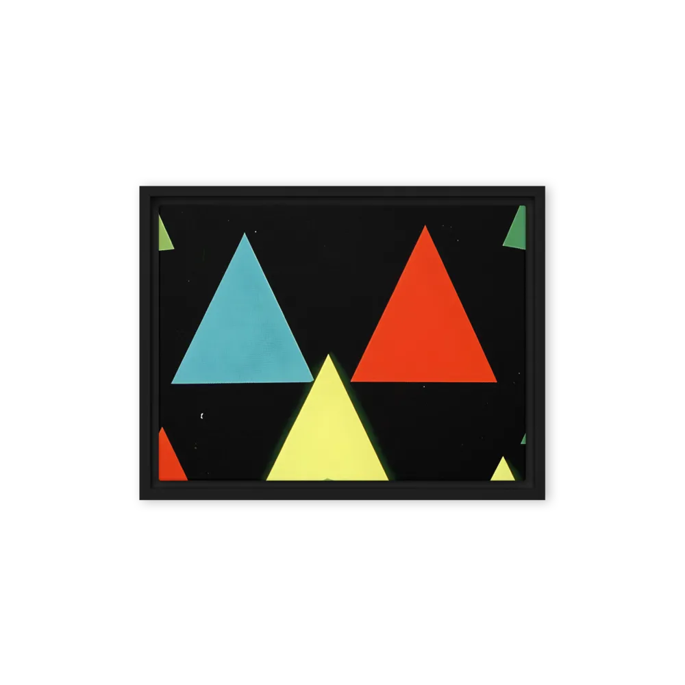 Geometric Harmony in Color | Canvas with Black Frame | 12″×16″