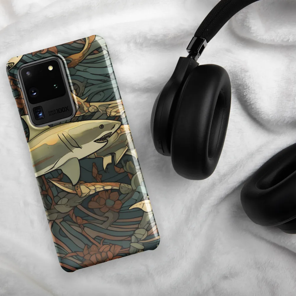 Dynamic Harmony of Sharks and Flora | Phone Case |  S20 Ultra | Snap Case | Glossy
