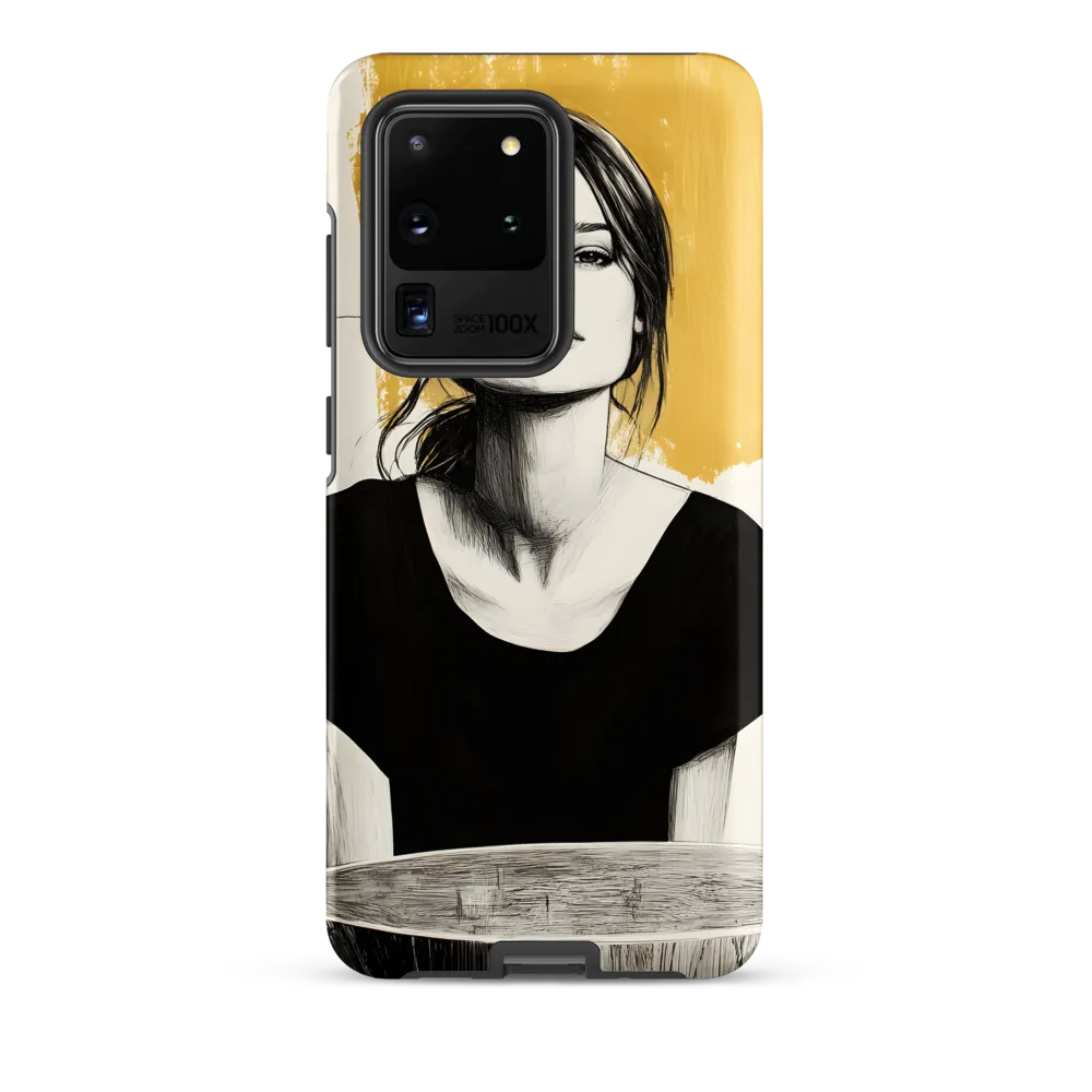 Golden Serenity: A Minimalist Portrait