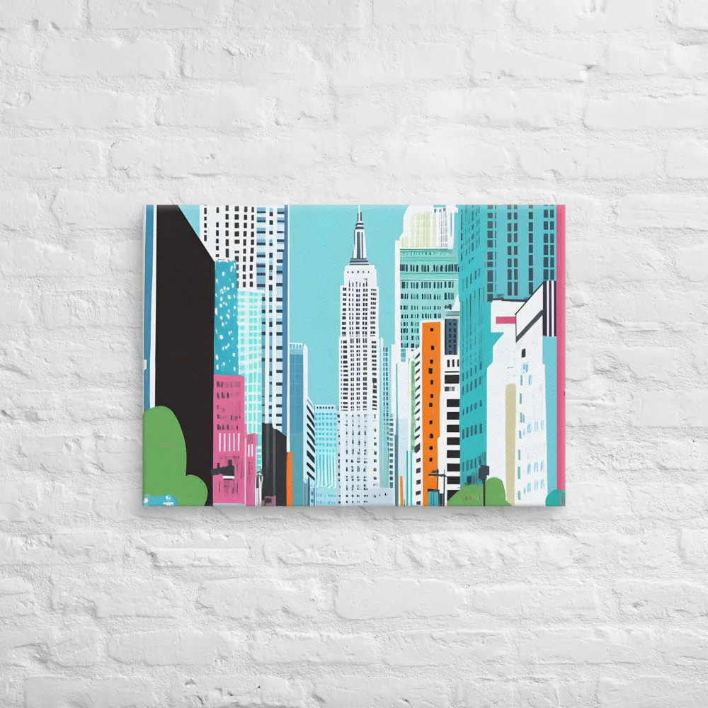 Urban Symphony: A Modern Cityscape | Canvas | 20″×28″