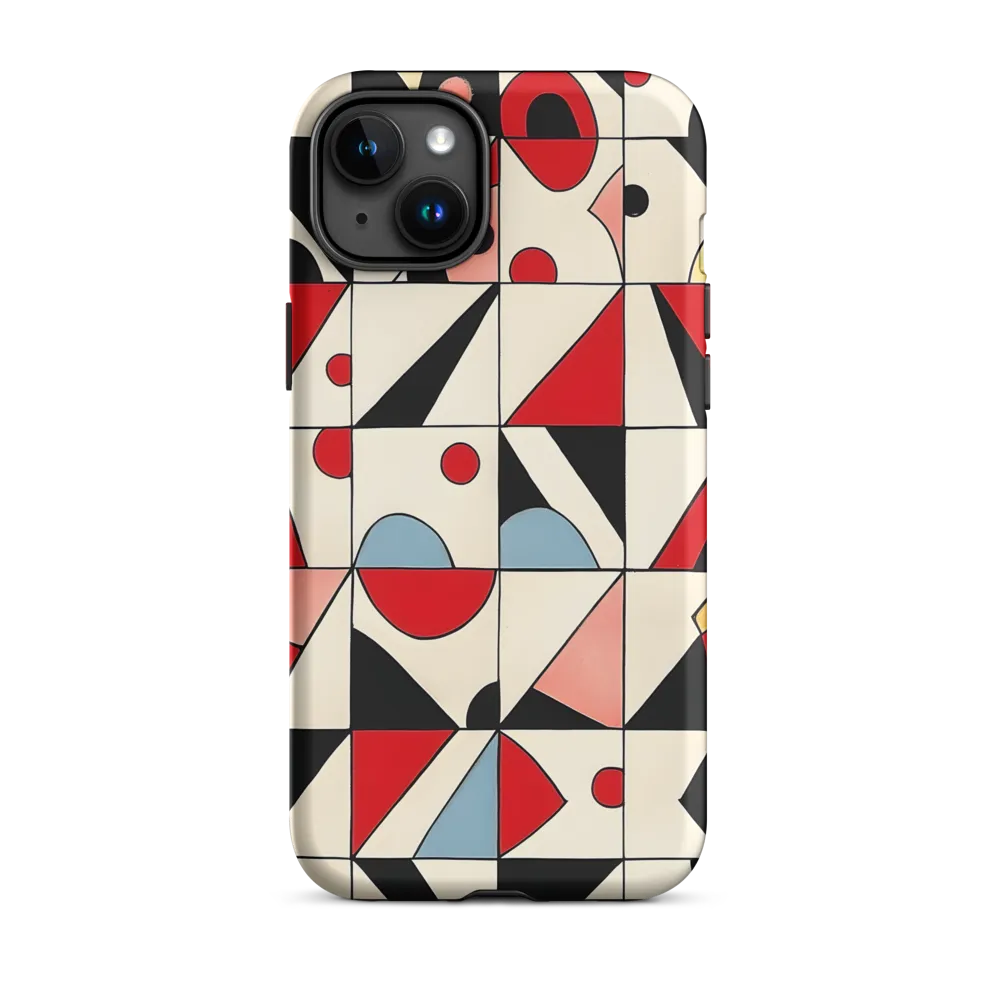 Dynamic Geometric Harmony | Phone Case |  15 Plus | Tough Case | Matte