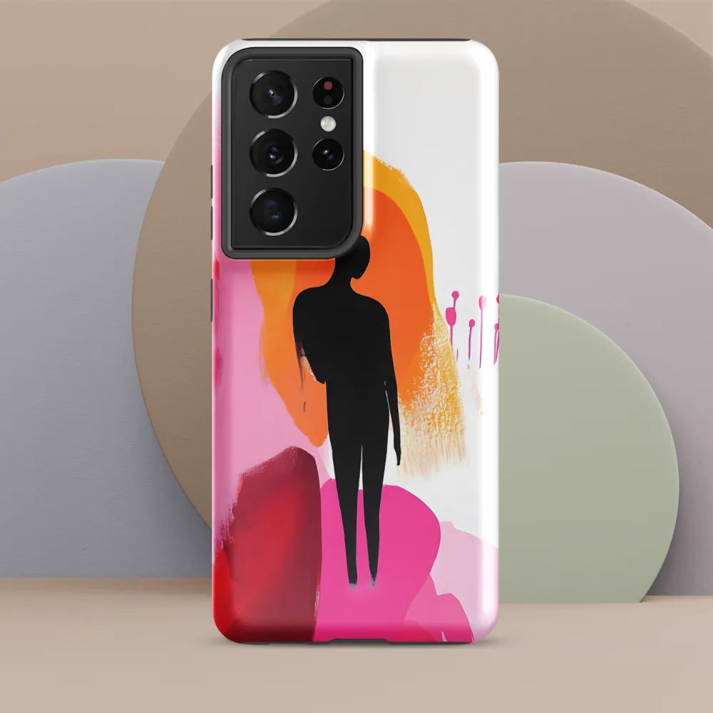 Silhouette in Colorful Abstraction