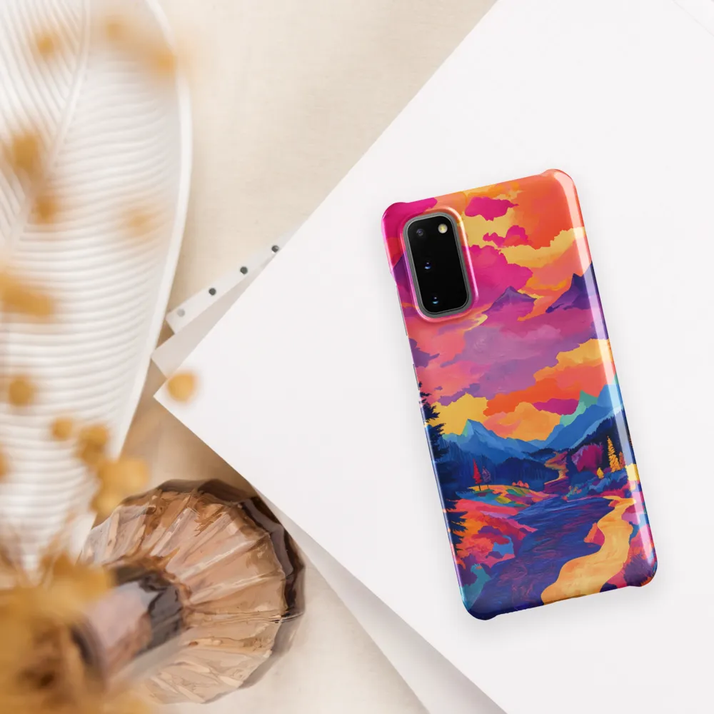 Radiant Serenity: A Surreal Landscape | Phone Case |  S20 | Snap Case | Glossy