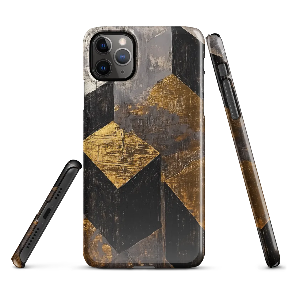 Geometric Harmony in Gold and Black | Phone Case |  11 Pro Max | Snap Case | Glossy