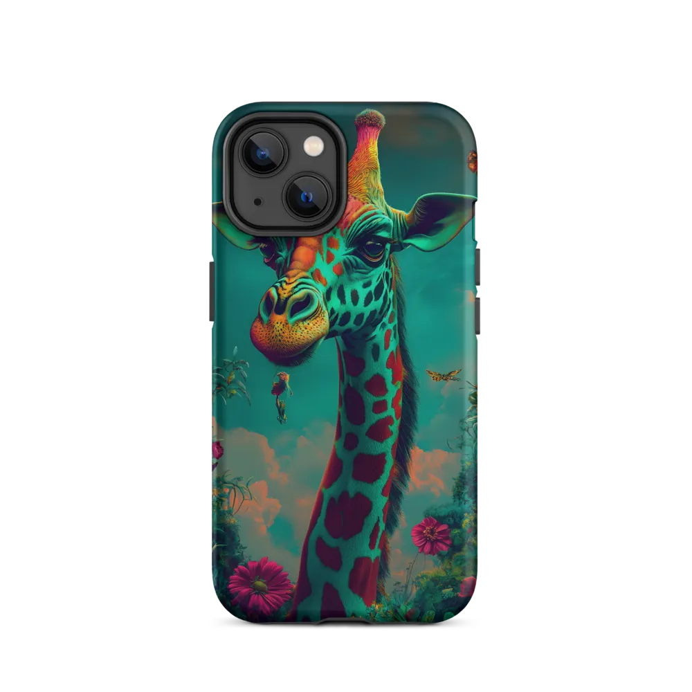 Whimsical Giraffe Among Blossoms | Phone Case |  14 | Tough Case | Matte