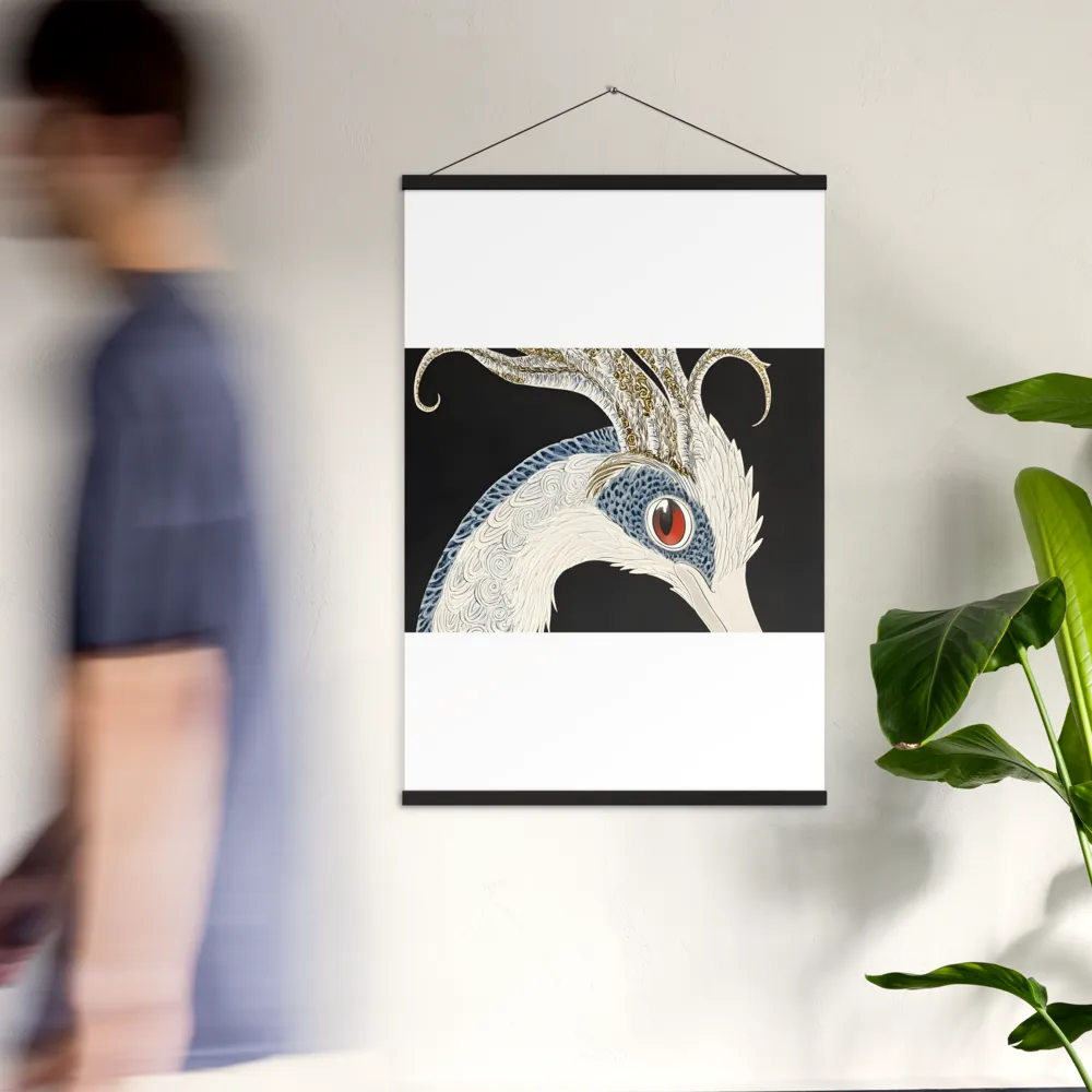 Elegance of the Majestic Peacock | Poster With Black Wood Hanger | 24″×36″