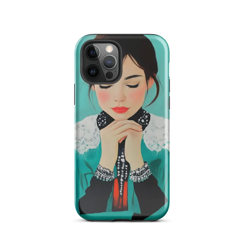 Serenity in Turquoise | Phone Case |  12 Pro | Tough Case | Glossy