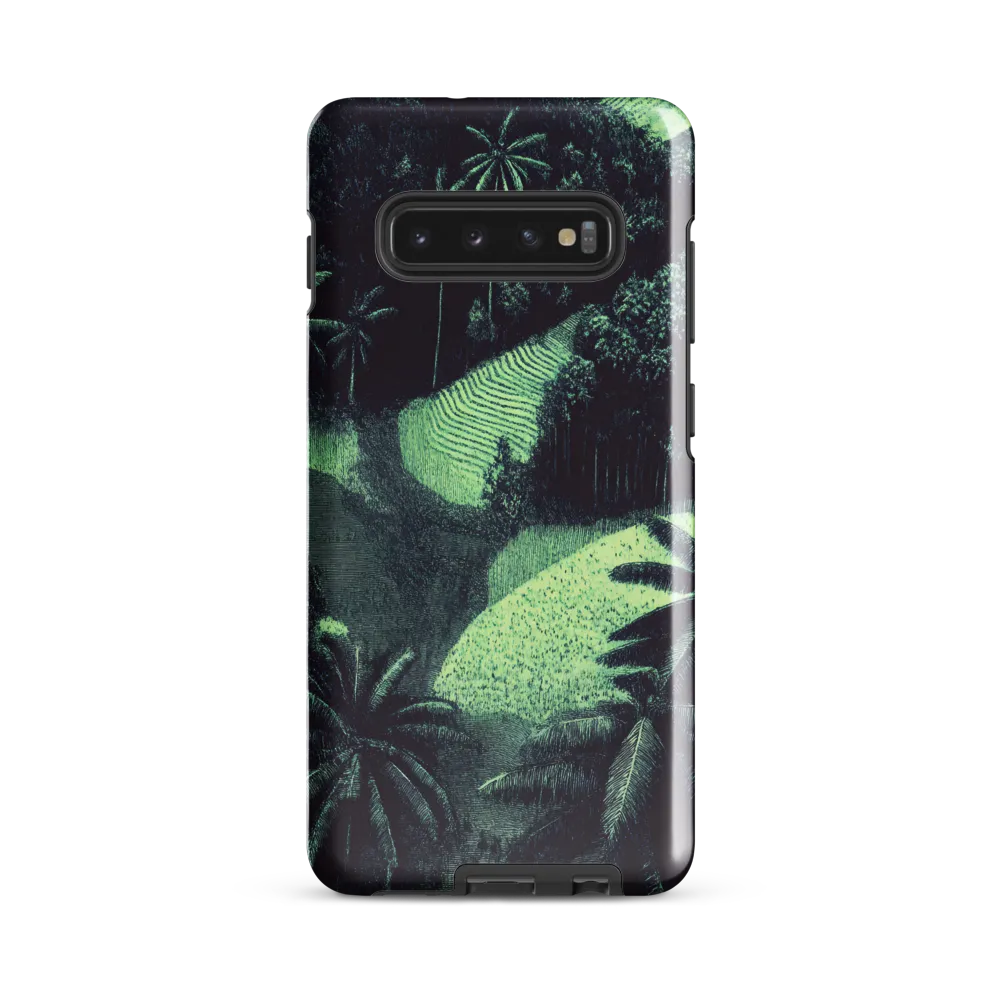 Harmony in Green: A Surreal Landscape | Phone Case |  S10 Plus | Tough Case | Glossy