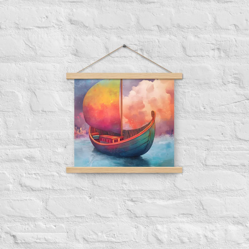 Dream Voyager | Poster With Oak Wood Hanger | 14″×14″