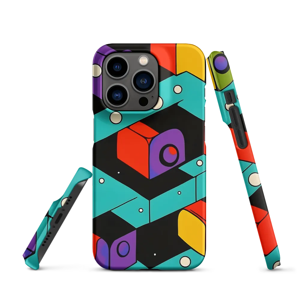 Vibrant Geometric Harmony | Phone Case |  14 Pro | Snap Case | Matte