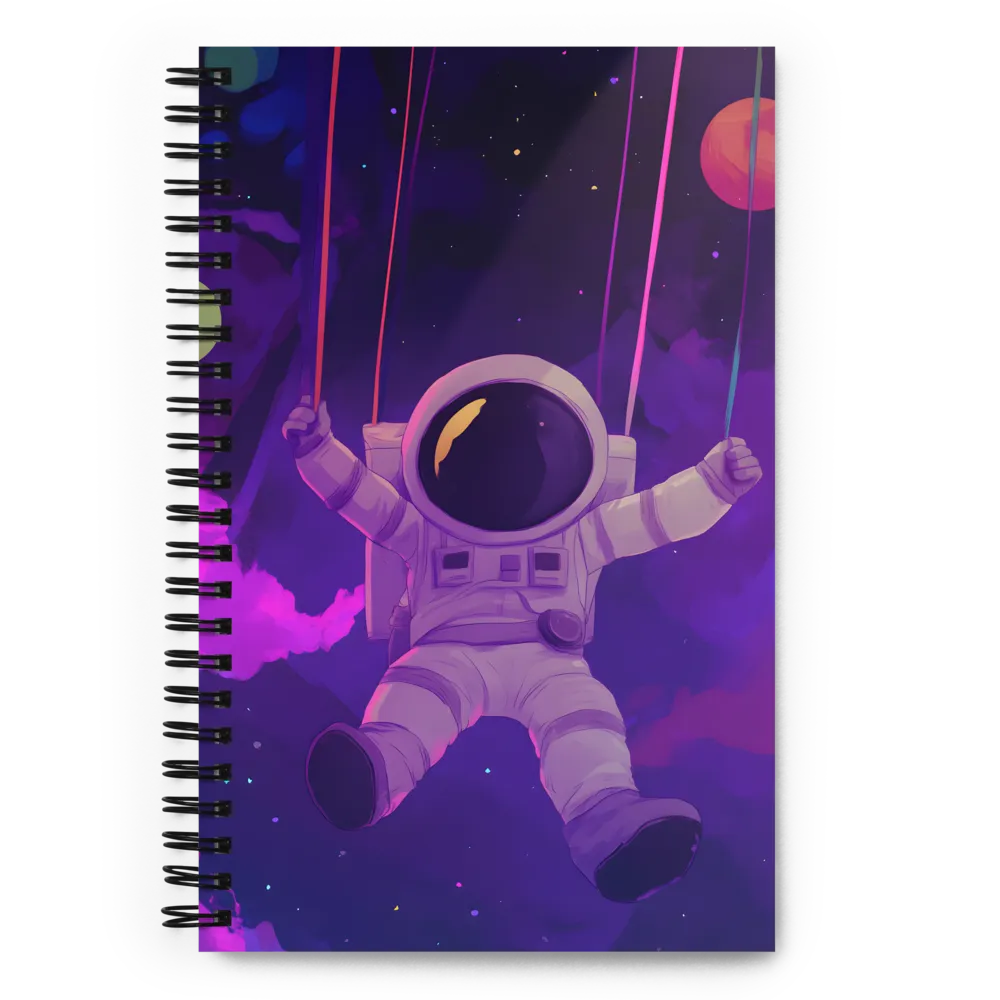 Swinging Through the Cosmos | Spiral Notebook