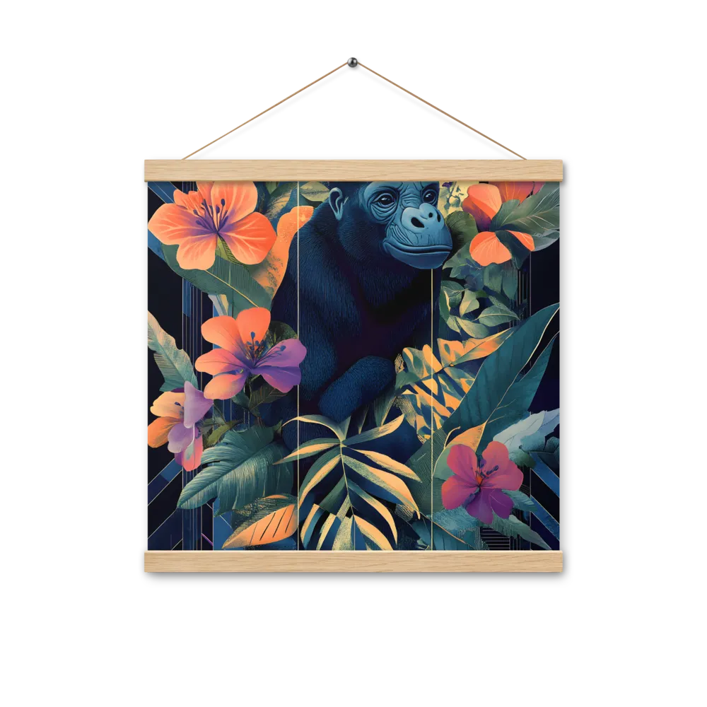 Harmony of Nature and Geometry | Poster With Oak Wood Hanger | 16″×16″