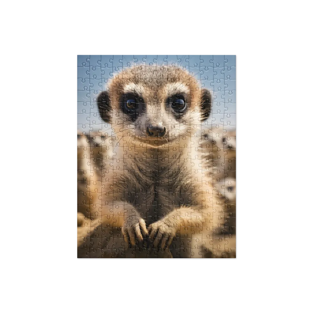 Curious Stance: The Meerkat's Gaze | Jigsaw Puzzle | 252/520 pieces