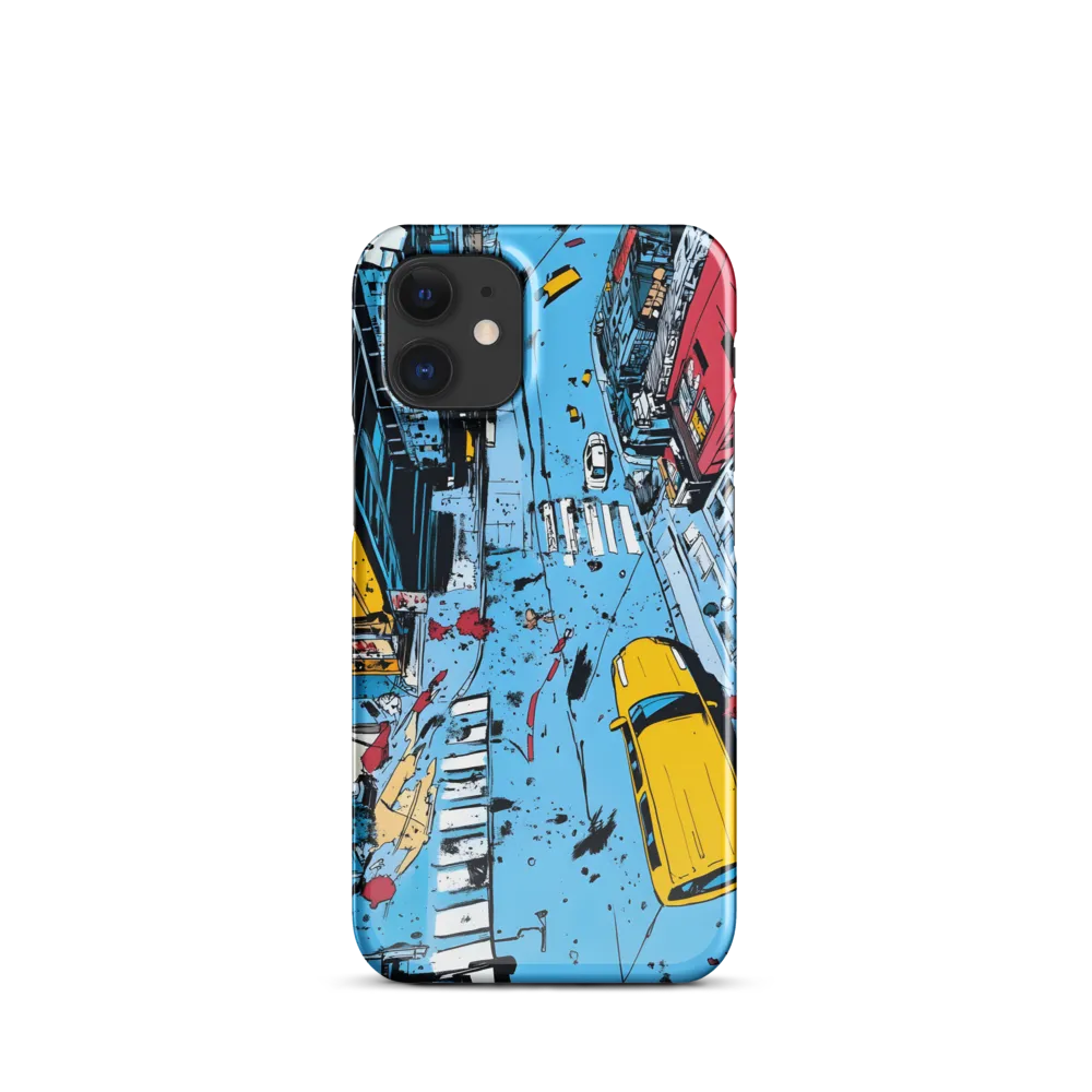 Urban Chaos: Aerial View of City Life | Phone Case |  12 Mini | Snap Case | Glossy