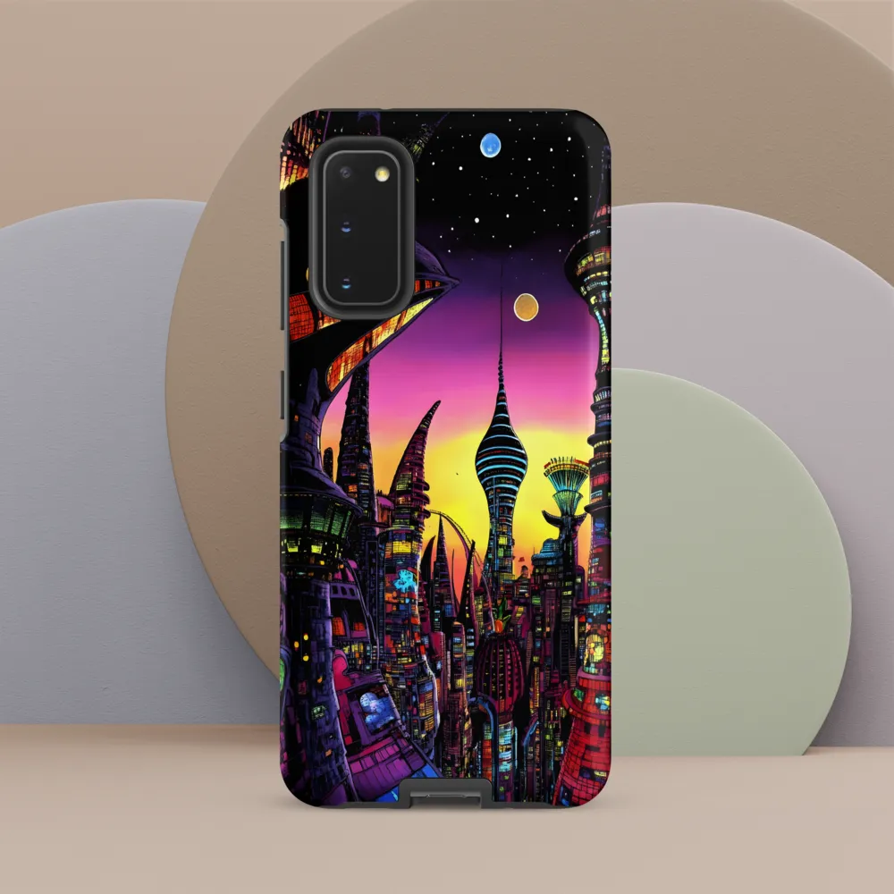 Futuristic Cityscape at Dusk | Phone Case |  S20 | Tough Case | Matte