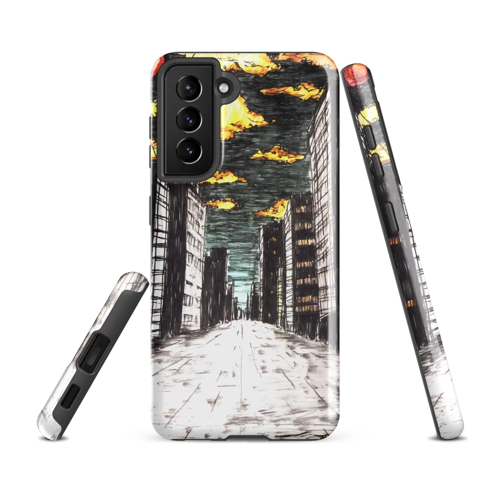 Eclipsed Cityscape | Phone Case |  S21 FE | Tough Case | Glossy