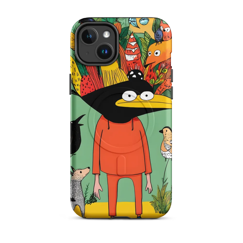 Whimsical Encounter in a Colorful Jungle