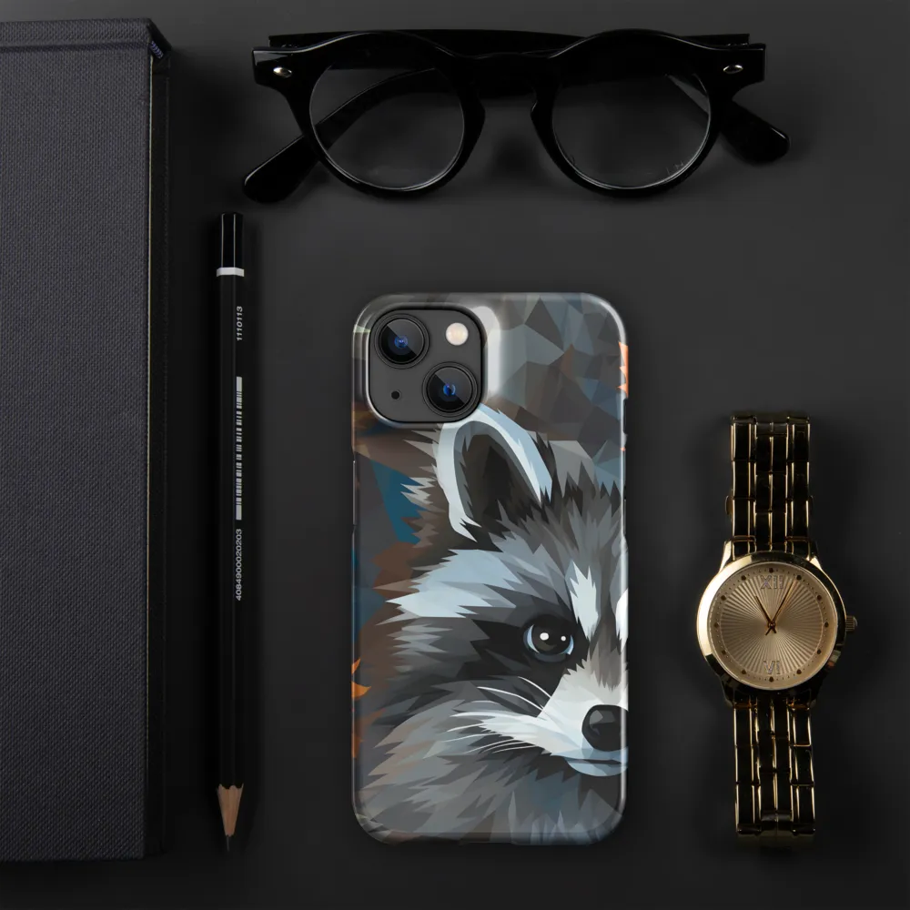 Whispers of Autumn: The Raccoon's Gaze | Phone Case |  14 | Snap Case | Glossy